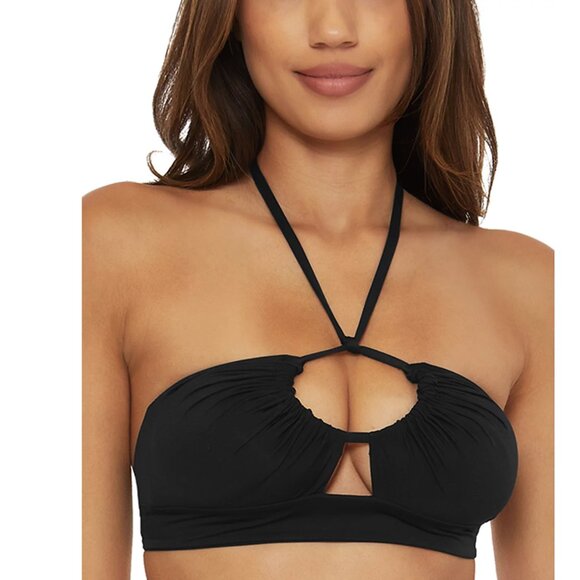 BECCA® by Rebecca Virtue Color Code Multiway Bikini Top in Black | Size Small/S - Picture 2 of 5